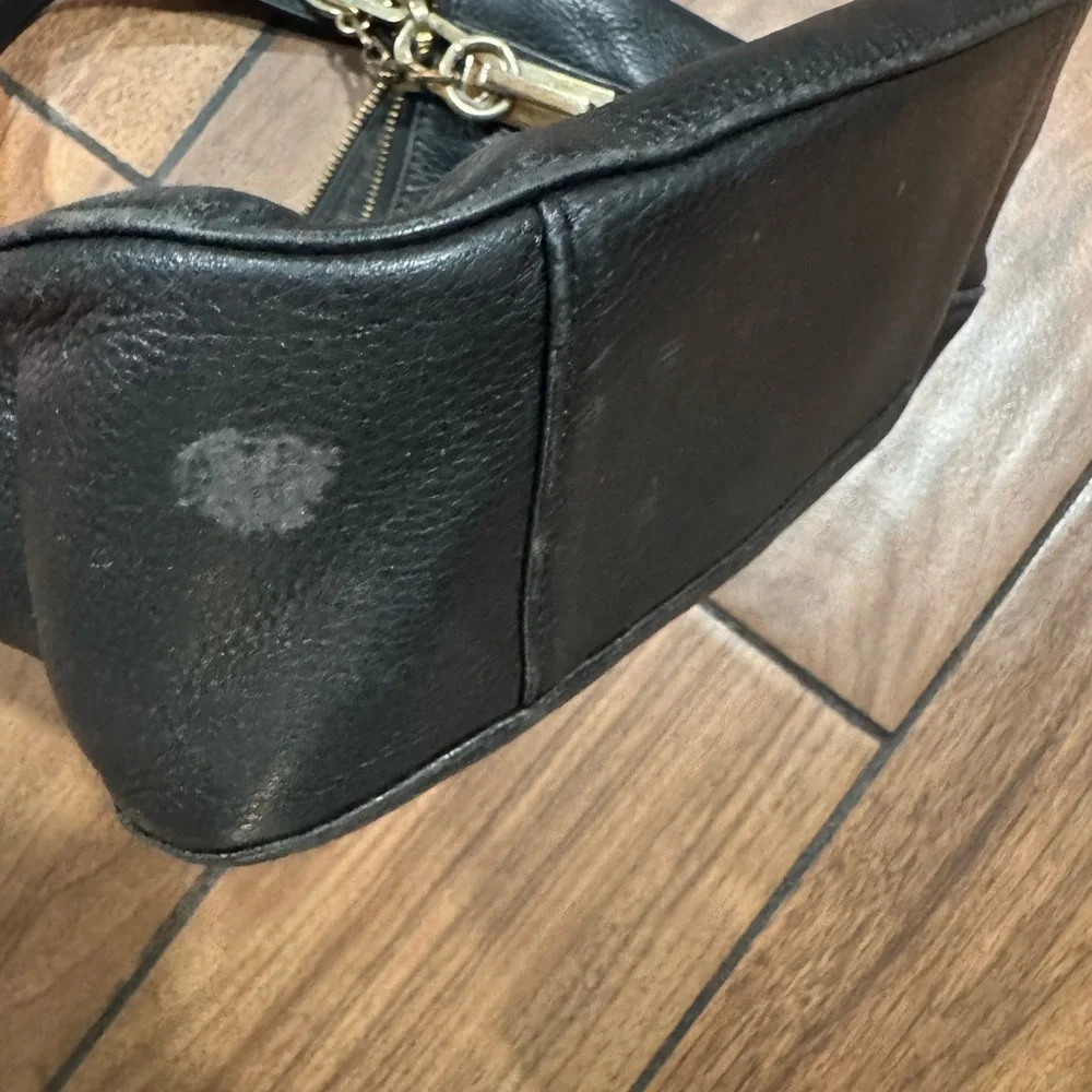 Michael Kors Brooke Black crossbody Shoulder Bag with Gold Accents